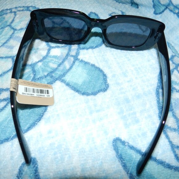 Frye and Co. Sunglasses Black Rectangular Frame UVA/UVB Protection🆕📦⌚🏃🏻💨⚡🚚 - Picture 4 of 16